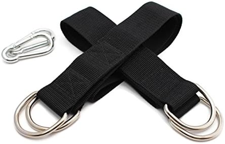 My Backyard Play - Swing Hanging Straps - USA Made - Safe and Adjustable Tree Swing Kit for Kids and Adults (Set of 2 Straps) (3 Feet, Black)