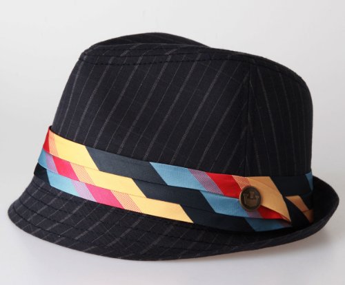 Goorin Brothers Agatha Navy and Multi-Colored Striped Fedora