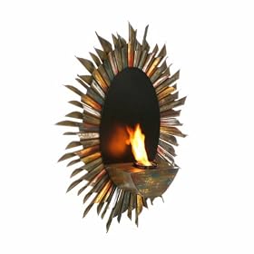 SEI Spiral Sunburst Wall Mount Gel Fuel Sconce by Southern Enterprises, Inc.