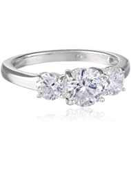 Sterling Silver Swarovski Zirconia 2cttw Round 3 Stone Anniversary Ring