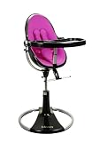 Bloom Fresco Loft Contemporary Baby Chair - Ebony Black Frame with Rosy Pink, Leatherette