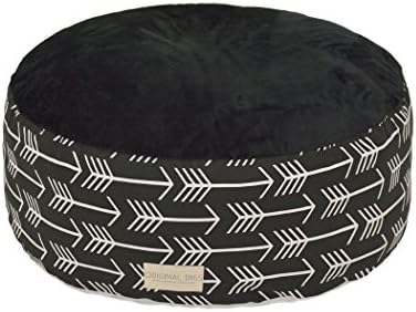 Black &amp; White Arrow Pet Pouf (Lrg 8"H x 29"W)