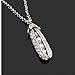 DDU(TM) 1Pc Silver Lady Jewelry Chain Rhinestone Pearl Pendant Pea Style Necklace