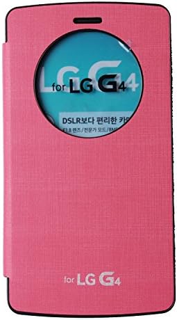 LG G4 Case,[Pink] Window Open View Bumper Case G4 PU Leather Flip Cover Magnetic closure Anti Shock For LG G4 (Pink)