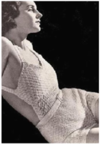 #2169 CROCHETED SUNSUIT VINTAGE CROCHET PATTERN