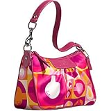 AUTHENTIC COACH VDAY SCARF PRINT TOP HANDLE POUCH/DEMI BAG