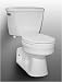 Crane 3184100 Flormont Elongated Front Toilet Bowl With Back Outlet, White