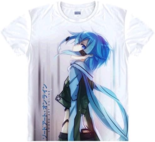 SAO Printing Short Sleeves T-shirt (L (US M), White)