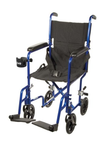 Deluxe Lightweight Aluminum Transport Wheelchair Silver