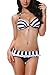 DJT Sexy Padded Bandeau Bikini 3pcs Set Trikini Push up Swimming Swimsuit