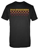 FEA Men's Foo Fighters Checkers Men Lightweight Tee,Black,Large