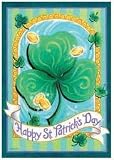 St. Patrick's Day Clover Garden Size Mini Flag
