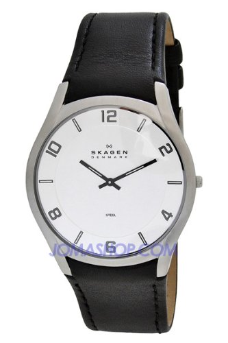 Skagen Men's 619XXSLB Steel Collection Black Leather Watch