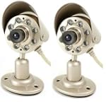 Q-See QSICC2PK Indoor Color CMOS Camera Kit with Night Vision and Audio (2-Pack)