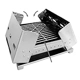 Esbit Portable Folding Charcoal BBQ Grill with Carrying Bag