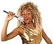 Tina Turner Fancy Dress Wig, Mic & Face Paint Kit