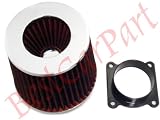 03-06 Nissan 350z/ 00-03 Nissan Maxima/ 00-06 Nissan Sentra 2.0l 2.5l/ 04 05 06 Nissan Altima V6/ 03 04 05 06 Nissan Murano/ 04 05 06 Nissan Maxima/ 01-04 Nissan Pathfinder V6 Air Intake MAF Adapter +Air Filter(includ Red Air Filter)