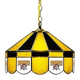 MLB Pittsburgh Pirates 16-Inch Diameter Stained Glass Pub Light