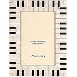Our ebony ivory PIANO keyboard frame crafted in Italy - 4x6
