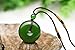 Parma77 Donut Green Jade Pendant Necklace Jewelry Lucky Protection Powers Amulet