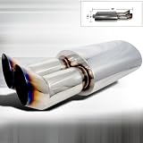 Dual 3 Dtm Muffler with Burnt Tip