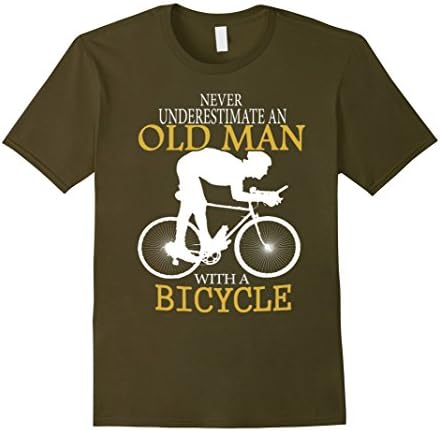 Men's Bicycle old man shirt  Large Olive
