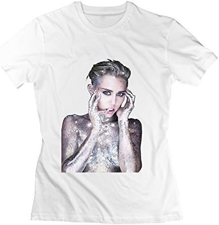 Crew Neck Miley Ray Cyrus Smiler Funny Diva T Shirts For Women S White