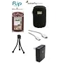 Ultimate Accessory Kit For the Pure Digital Flip MinoHD Camcorder 2nd Generation M2120 Kit Includes Slim Protective hard Case + HDMI Cables + Flip Power Adapter APA1B + Mini Tripod + More
