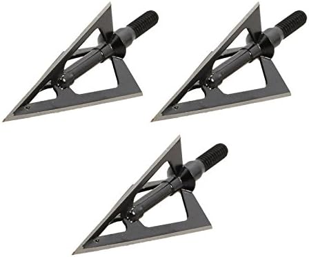 Metal Arrow Heads 3 x Hunting Arrow Tip Broadheads 100GR 3-blades Fit Hunting Archery Compound Bow Hunting Arrow Heads