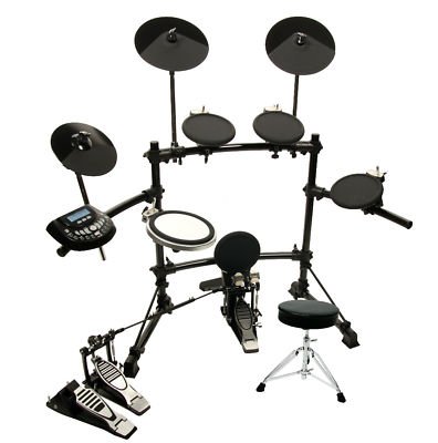 Click To DKX-580 USB Digital Electronic Drum Set w/ Double Bass Pedal - Throne more Detail...