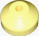 Yellow Plastic 7 45rpm Vinyl Record Dome Adapter , Quantity 3 (45 rpm)