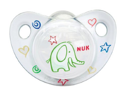 NUK おしゃぶり･トレンドライン(キャップ付き）  ぞう シリコーンM OCNK0310102