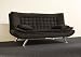Schlafsofa Klappsofa Schwarz 3-Sitzer Liegesofa Bettsofa