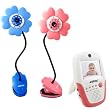 AGPtek Digital Handheld Portable 2.5" Video Color Baby Monitor Wireless Camera Daisy-(Day & Night) (Video & Audio) Infant Nursery Monitor with rechargeable receiver w/2 Packs CCTV Surveillance Cameras (1 Plus 2 pink and blue)