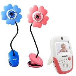 AGPtek Interference Free Digital Wireless Video Monitor Handheld Portable 2.5 Video Color Baby Monitor -(Day & Night) (Video & Audio) Infant Nursery Monitor with rechargeable receiver w/2 Packs CCTV Surveillance Cameras (1 Plus 2 pink and blue) "