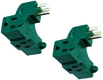 Right Angle Wall Tap - 3-outlet Splitter - Ul Listed - Behind Furniture- 2 Pack