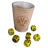 Teepe 14130 - Borussia Dortmund W�rfelbecher +6 W�rfel