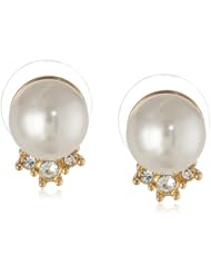 Jessica Simpson Pearl Items Gold Earrings