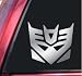 Transformers Decepticon Vinyl Decal Sticker - Shiny Chrome Transformers Decepticon Vinyl Decal Sticker - Shiny Chrome