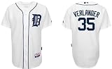 Justin Verlander Jerseys Detroit Tigers #35 Verlander Cool Base White Jersey (XXL/54)