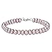 YAN & LEI Sterling Silver AAA Quality 6.5-7.5mm Freshwater Cultured Pearl Bracelet in 3 Colors