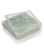 4 Frost Glass Coasters