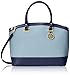 Anne Klein New Recruits Dome Large Satchel Bag, Sky Blue/Midnight/Sugar, One Size