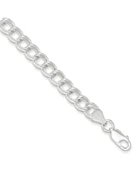 Sterling Silver Double Link Charm Bracelet