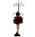 Bridesmaid Skirts - Romance Doll Jewelry Stand - Ruffled Dress - Red & Black - 12"H