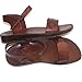 Unisex Adults/Children Genuine Leather Biblical Sandals / Flip flops (Jesus - Yashua) Jerusalem Style II - Holy Land Market Camel Trademark