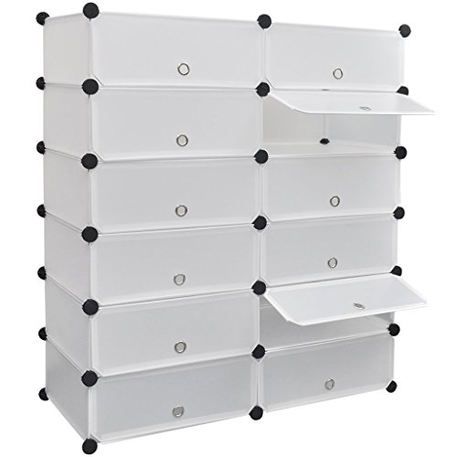 Best Deal Vidaxl White Shoe Organiser Storage Rack With 12