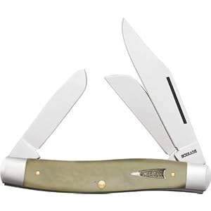Schrade 8WB Old Timer Senior Stockman Pocket Knife with Clip, Sheep Foot, and Spey Blades,... by 