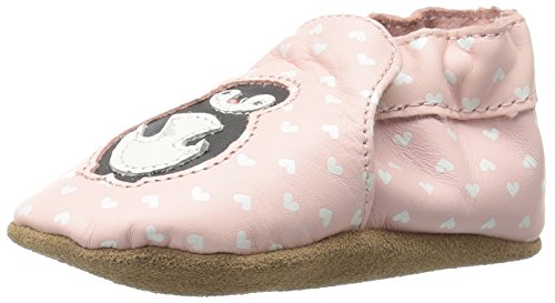 Robeez Girls' Piper Penguin Slip-On, Light Pink, 0-6 Months M US Infant