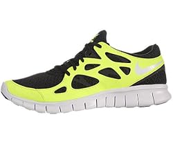 Nike Free Run+ 2 Mens Running Shoes Black/White/Volt/Purple